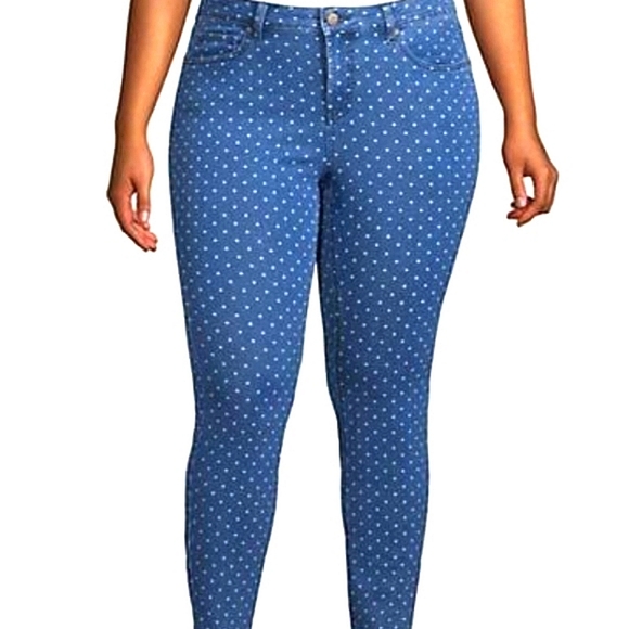 Merona Denim - Plus Size Merona Ankle Length Polka Dot Skinny Jeans